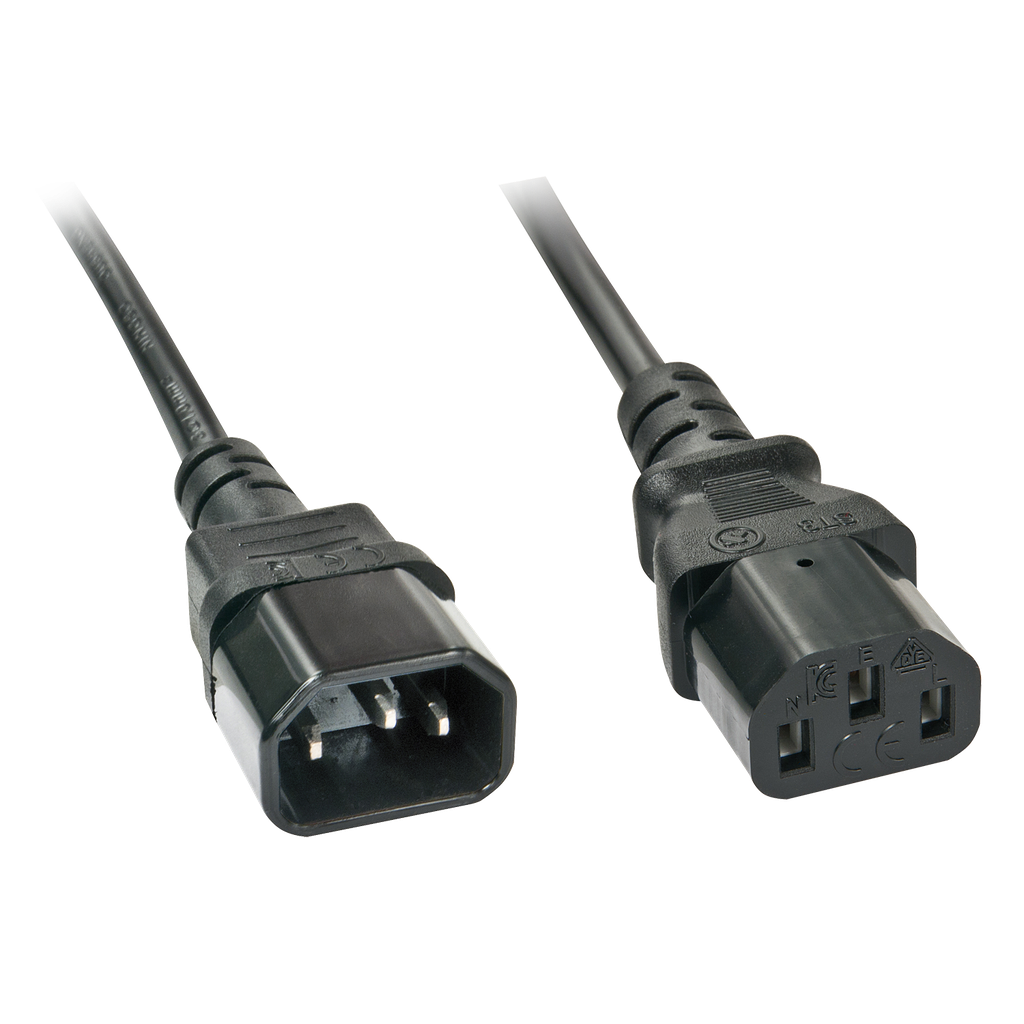 5m IEC Jatkokaapeli IEC C14 ja IEC C13 välillä