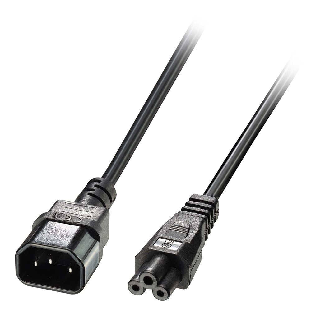 [30340] 1m IEC C14 - IEC C5 Cloverleaf Jatkokaapeli 1m IEC C14 - IEC C5 Cloverleaf Jatkokaapeli