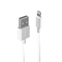 3m USB- ja salamakaapeli, valkoinen