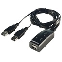 2 portin USB-kaapeli Näppäimistön ja hiiren kytkin 1,1m
