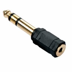 3,5 mm:n stereojakki naaras 6,3 mm:n stereojakki uros sovittimeen