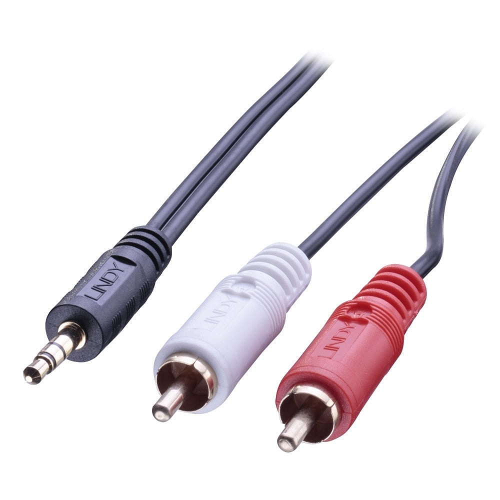 3m Premium 3.5mm Jack - 2 x Phono uros 3m Premium 3.5mm Jack - 2 x Phono uros