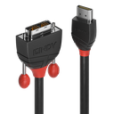 1m HDMI-DVI-D-kaapeli, musta linja