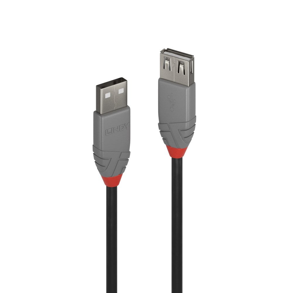 [36702] 1m USB 2.0 tyyppi A Jatkokaapeli, Anthra Line 1m USB 2.0 tyyppi A Jatkokaapeli, Anthra Line