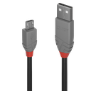 2m USB 2.0 A-tyyppi-A-Mikro-B-kaapeli, Anthra Line 2m USB 2.0 A-tyyppi-Mikro-B-kaapeli, Anthra Line