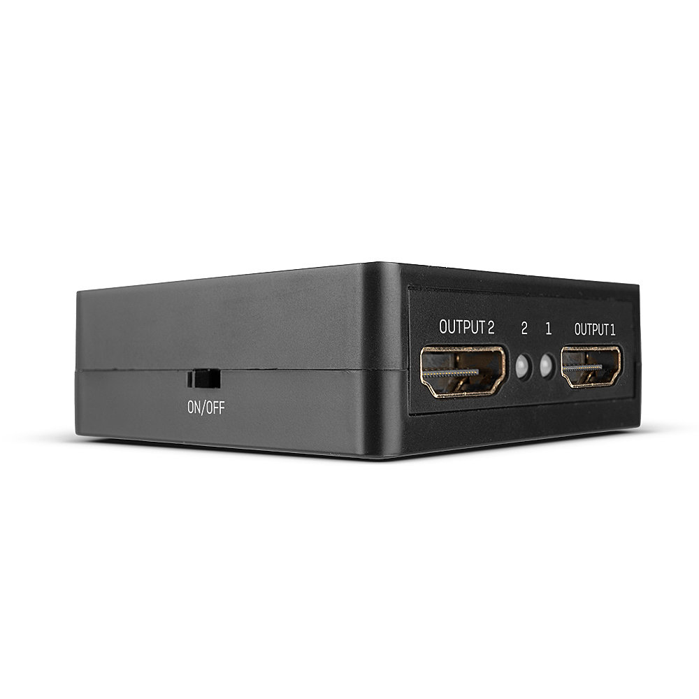2 portin HDMI 18G-jakaja, kompakti