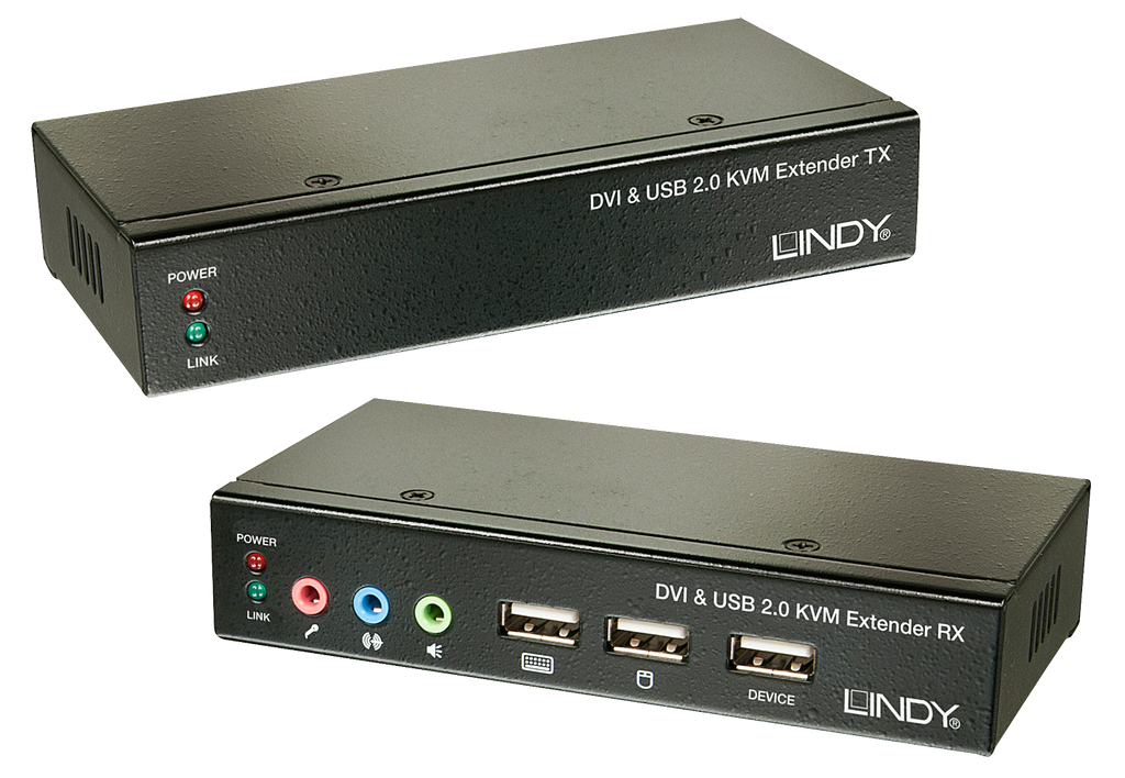 [39377] CAT5 DVI-D KVM-laajennin USB:llä ja äänellä, 50m, 50m