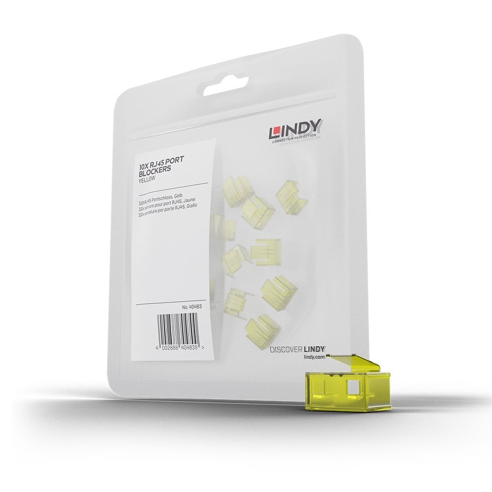[40483] RJ45-portin esto Keltainen 20 x estoaukkoa.