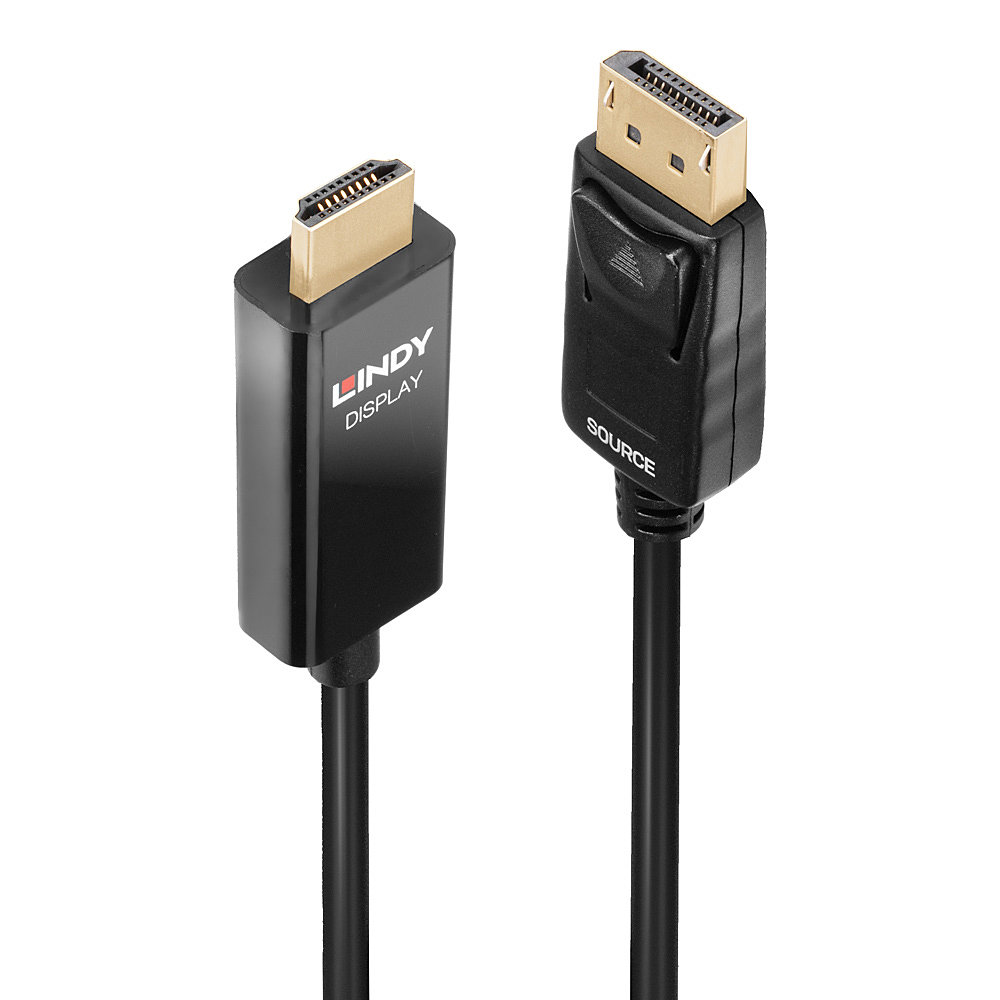 2m aktiivinen DisplayPort-HDMI-kaapeli HDR:llä varustettuna