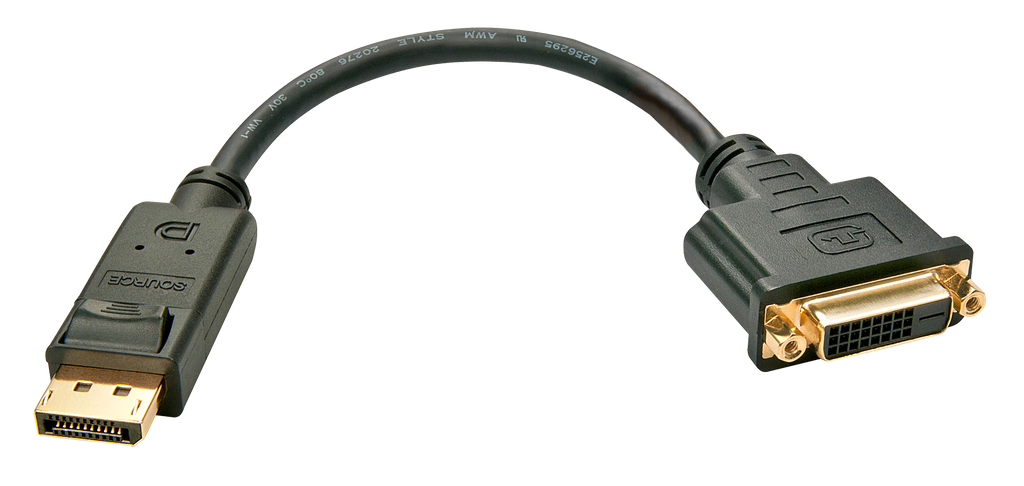 [41004] Passiivinen DisplayPort-D DVI-D-sovitinkaapeli, musta