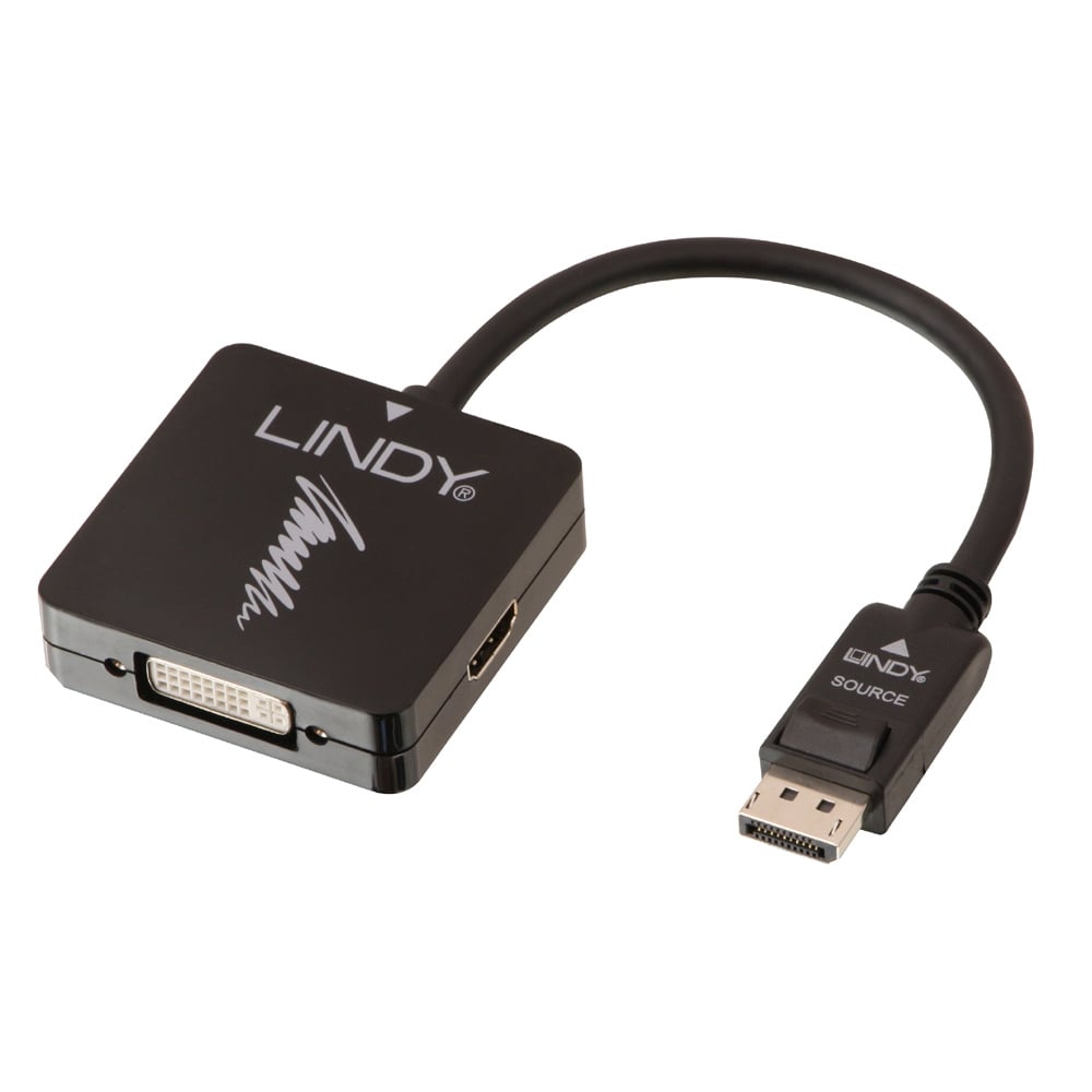 [41028] DisplayPort 1.2 - HDMI, VGA & DVI-D -muunnin HDMI, VGA & DVI-D -muunninmuunnin