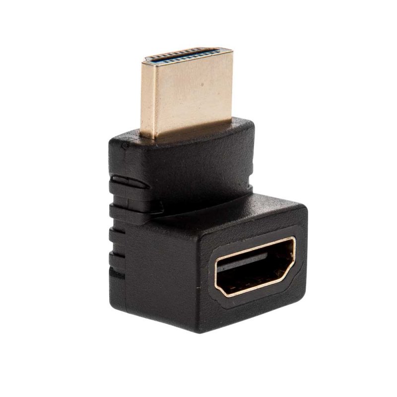 90 asteen HDMI-sovitin M/F ylös -sovitin