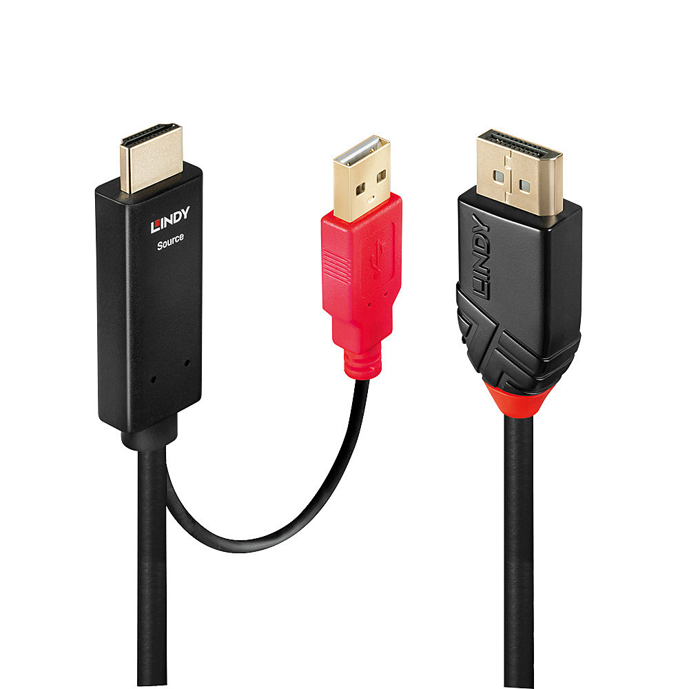 [41425] 1m HDMI DisplayPort-kaapeli 4K@30Hz (suunta HDMI > DP)