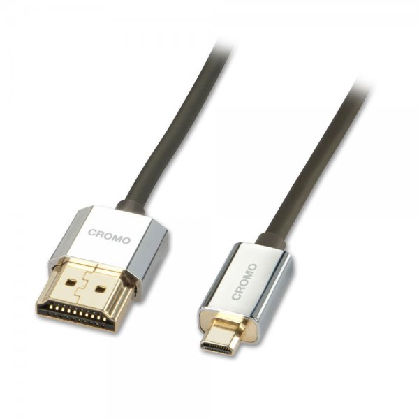 [41682] 2m CROMO Slim HDMI-kaapeli, tyyppi A/D High Speed HEC, 2m CROMO Slim HDMI-kaapeli, tyyppi A/D High Speed HEC