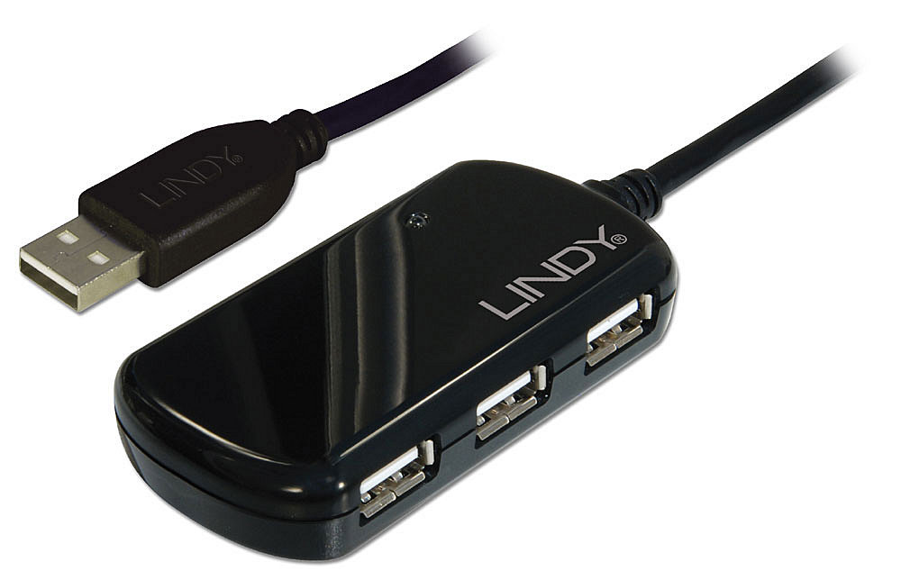 8m USB 2.0 Active Ext. Pro Hub USB A uros/4 x USB A naaras/ USB A naaras