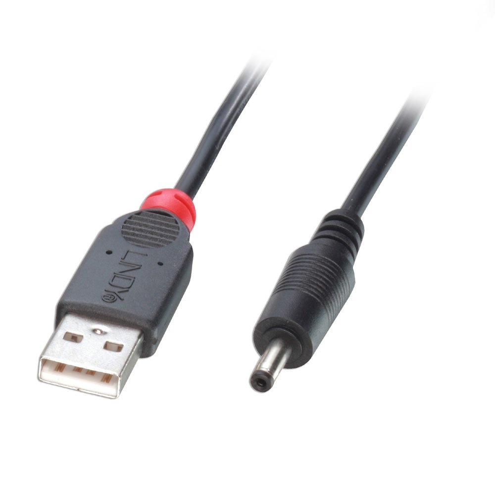 1.5m USB ja DC-sovitinkaapeli 1.35mm sisempi 3.5mm ulompi kärki