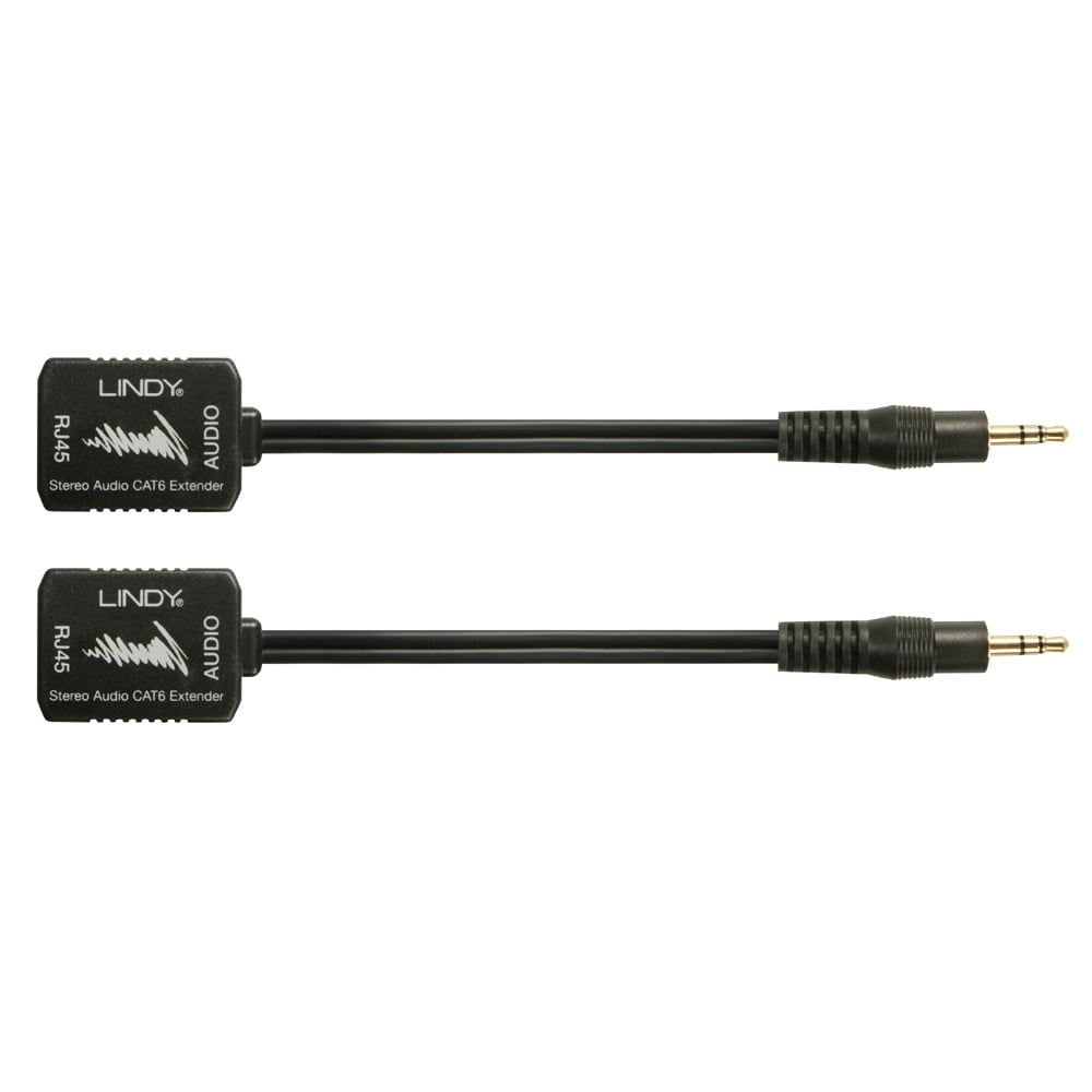 3.5mm Stereo Analoginen Audio CAT5/6 Extender, 100m.