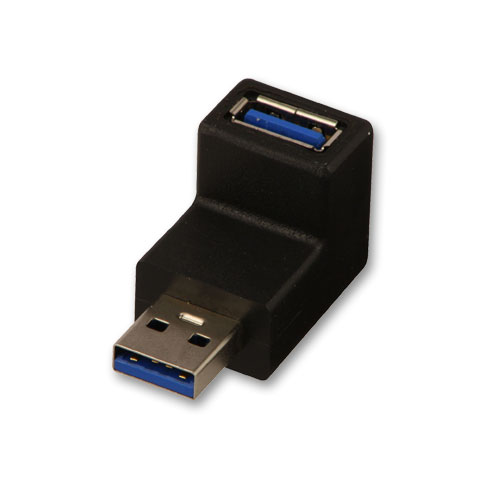 [71261] USB 3.0 90 astetta ylöspäin L-sovitin tyyppi A uros - naaras