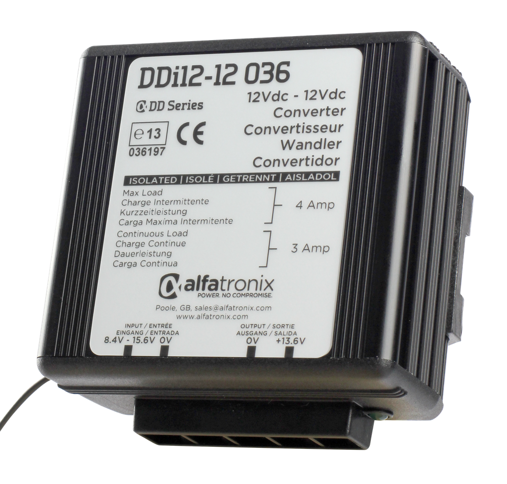 [DDi 12-12 036] ALFATRONIX DDi 12-12 036 3A 12V/12V jännitteenerotin