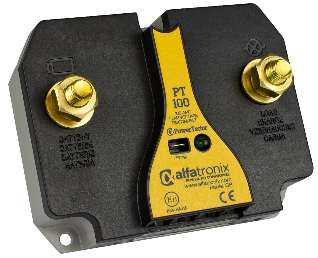 [PT100-T] ALFATRONIX PT100-T 100A PowerTector - Ajastinversio