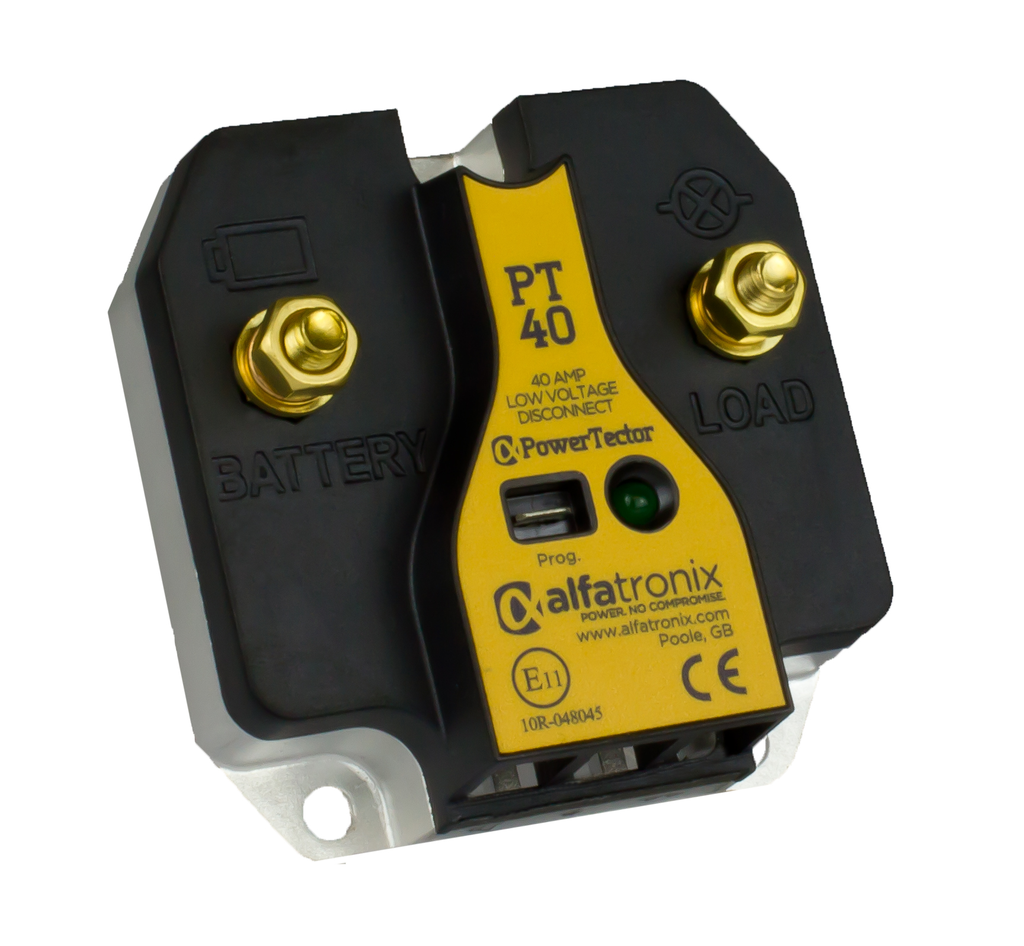 ALFATRONIX PT40-T 40A PowerTector - ajastinversio