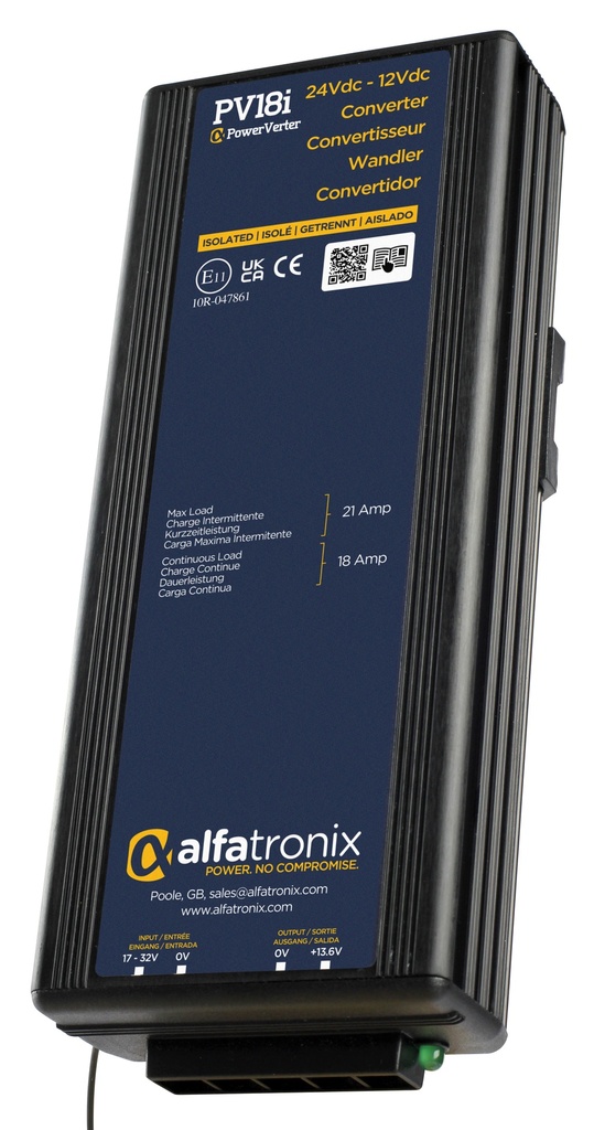 ALFATRONIX PV18i 18A 24/12V eristetty jännitemuunnin