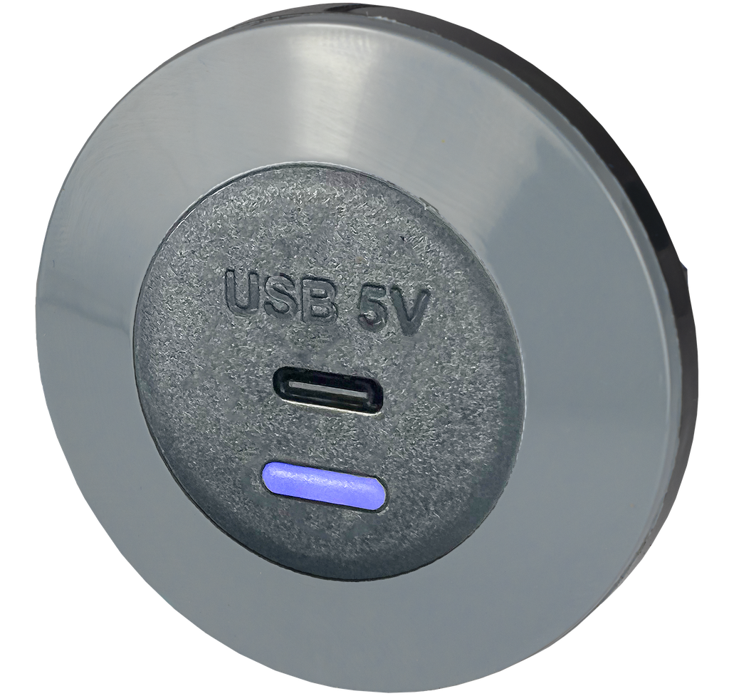 ALFATRONIX PVPro-CFf USB-laturi, yksi USB-C, etupuolelle sopiva