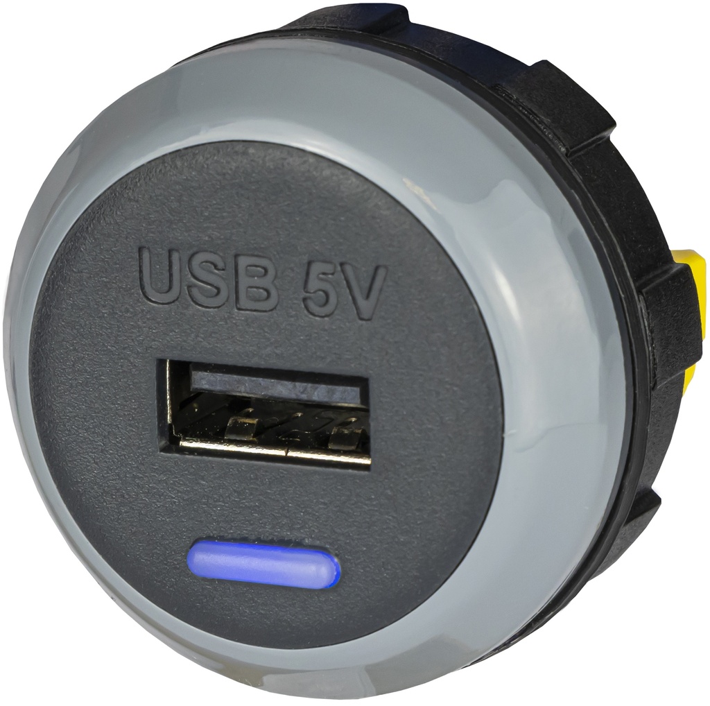 ALFATRONIX PVPWP-A USB-laturi, yksi USB-A, takapuolelle sopiva, IP65
