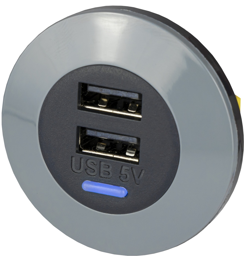 [PVPWP-AAFf] ALFATRONIX PVPWP-AAFf USB-laturi, kaksois-USB-A, etupuolella, IP65