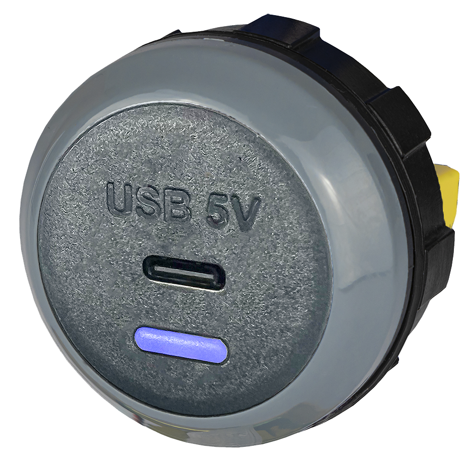 [PVPWP-C] ALFATRONIX PVPWP-C USB-laturi, yksi USB-C, takapuolelle, IP65