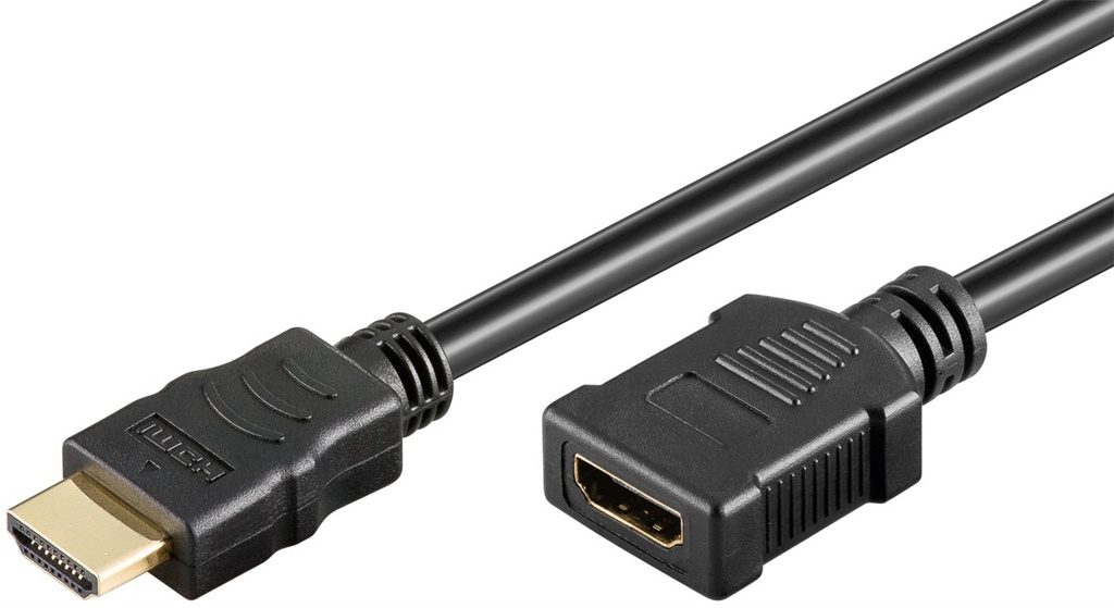 GOOBAY 61313 - HDMI 2.0 JATKO  0500 5,0m (15+1) MUSTA