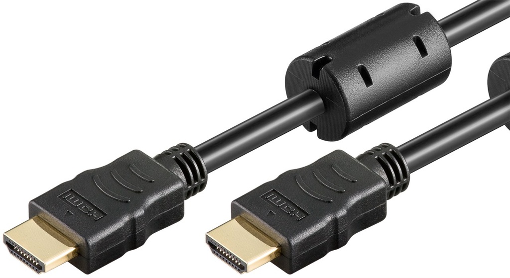 GOOBAY 61302 - HDMI 2.0 KAAPELI Ferrite 0300 3,0m (15+1) MUSTA
