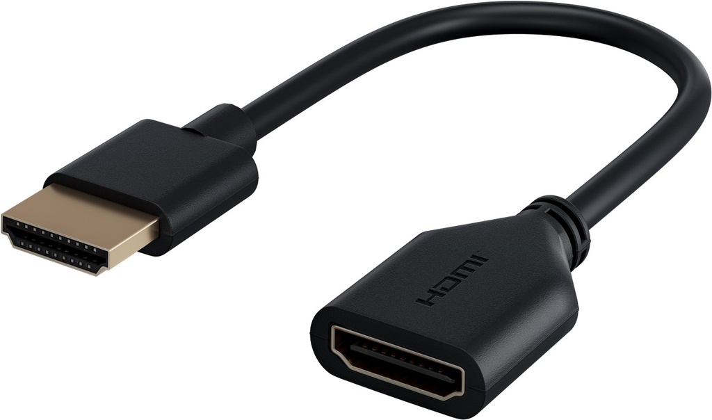 GOOBAY 64824 - HDMI 2.0 Flexadapter 0,10m slim MUSTA