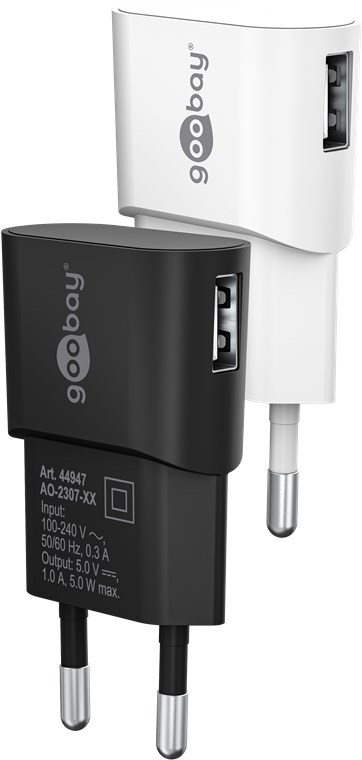 [44948] GOOBAY 44948 - USB-laturi (5 W) valkoinen 1x USB-A-portti