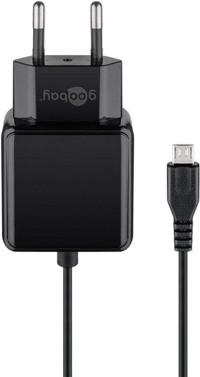 GOOBAY 49603 - Micro-USB-virtalähde (15 W) Yleislaturi laitteille, joissa on Micro-USB-liitäntä.
