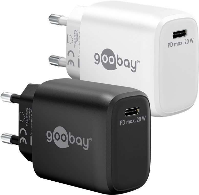 [65406] GOOBAY 65406 - USB-C PD-pikalaturi (20 W) valkoinen 1x USB-C-portti (virranjakelu)