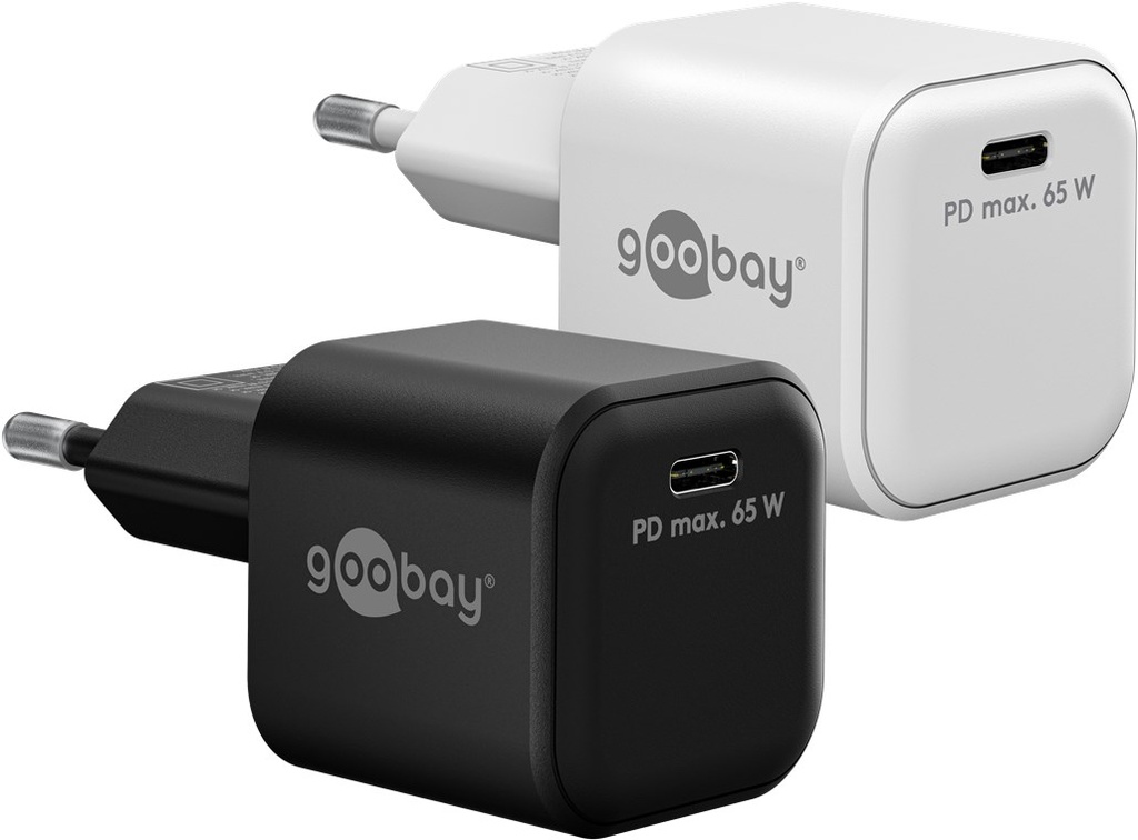 [65369] GOOBAY 65369 - USB-C PD-pikalaturi Nano (65 W) musta 1x USB-C-portti (Power Delivery)