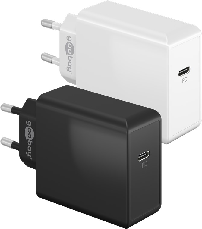 GOOBAY 61762 - USB-C PD-pikalaturi (65 W) valkoinen 1x USB-C-portti (virranjakelu)