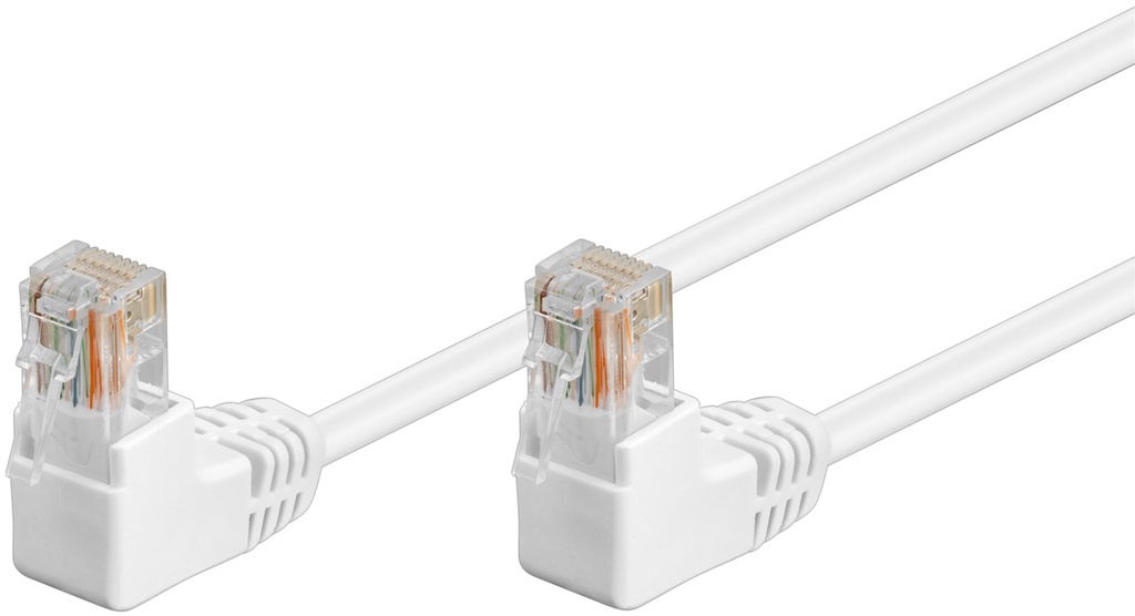 GOOBAY 96069 - CAT 5-0050 U/UTP (2x90 DEC) VALKOINEN 0.50m