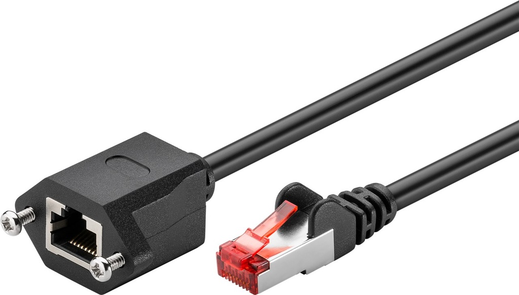 GOOBAY 77562 - CAT 6-0300 F/UTP JATKOKAAPELI MUSTA 3m