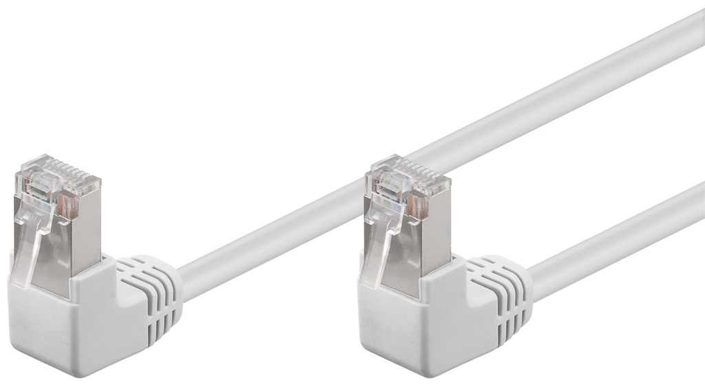 GOOBAY 96061 - CAT 5-0050 F/UTP (2x90 DEC) VALKOINEN 0.50m