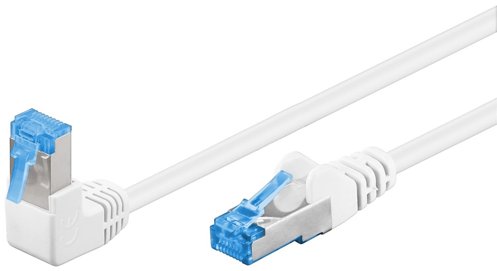 GOOBAY 51564 - CAT 6A-0100 S/FTP (1x90 DEC) CU LSZH VALKOINEN 1m