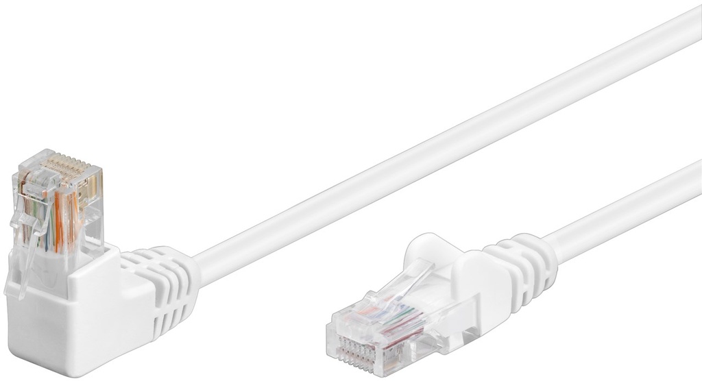 GOOBAY 94163 - CAT 5-0100 U/UTP (1x90 DEC) VALKOINEN 1m