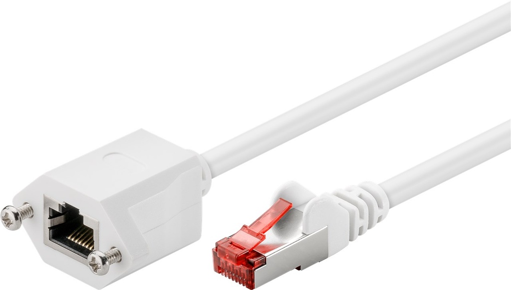 GOOBAY 77555 - CAT 6-0050 F/UTP JATKO KIINNITYS RUUVEILLA VALKOINEN 0,5M