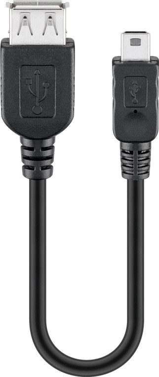 GOOBAY 95006 - USB KAAPELI ADAP A-F/MINI-B 5 PIN M 0.20m