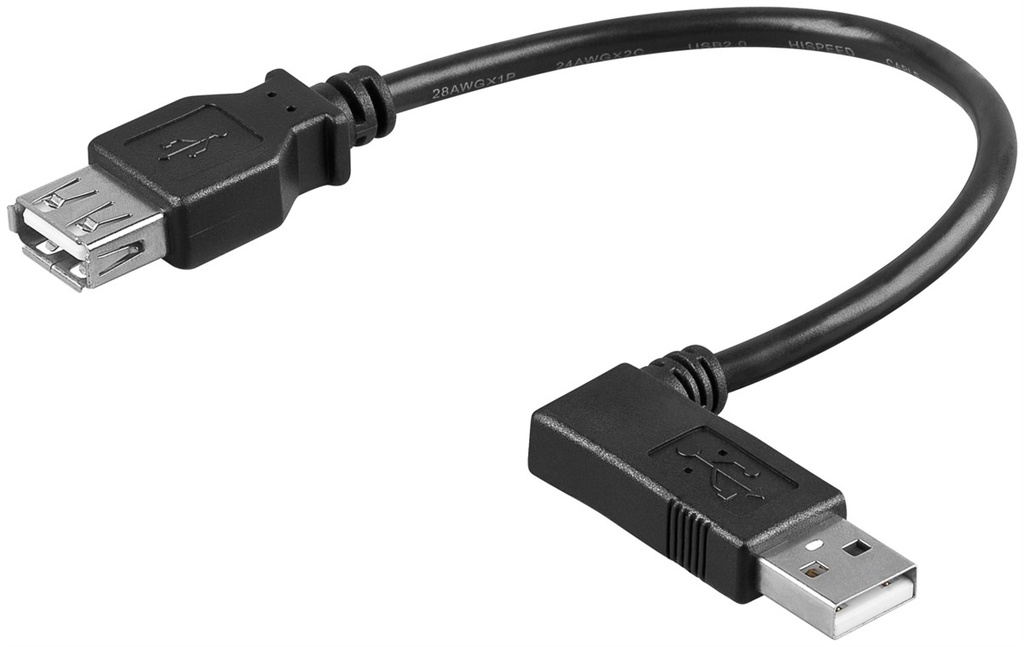 GOOBAY 95705 - USB KAAPELI JATKOKAAPELI AA 030 HiSpeed 90 DEC L 0.3m