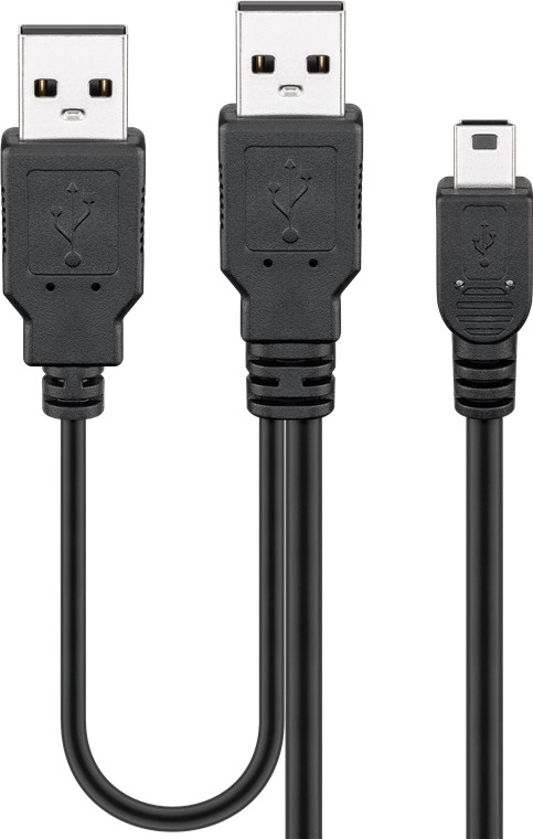GOOBAY 93587 - USB KAAPELI MINI-B  5 pin 060  Y-Power 0.6m