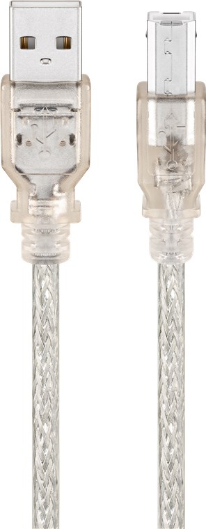 GOOBAY 68973 - USB KAAPELI AB 300 HiSpeed 2.0 LÄPINÄKYVÄ 3m