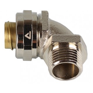 ANAMET 710.929.3 - 90° COMPACT ELBOW FITTING NICKEL PLATED BRASS, IP 40 - Pg 29 - FCEN 32 SUOJALETKULIITIN METALLI