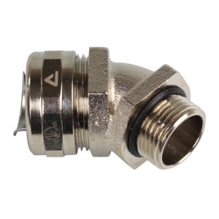 ANAMET 712.416.1 - 45° COMPACT ELBOW FITTING NICKEL PLATED BRASS, IP 66/67 - M 16 x 1,5 - 3/8" SUOJALETKULIITIN METALLI